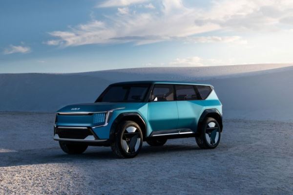 Электрокросс Kia Concept EV9 представили в Лос-Анджелисе